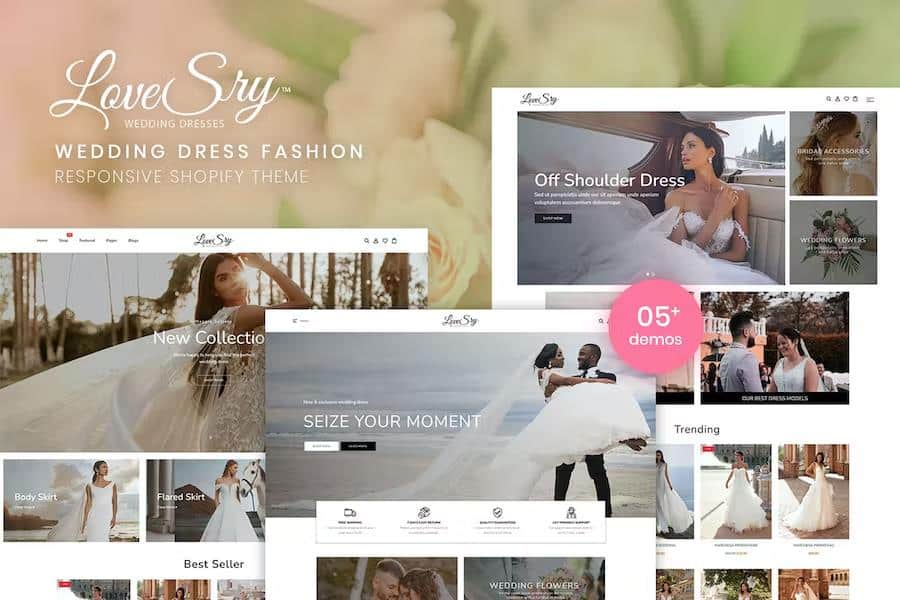 LoveSry - Wedding Dress Fashion Responsive Shopify Theme product preview