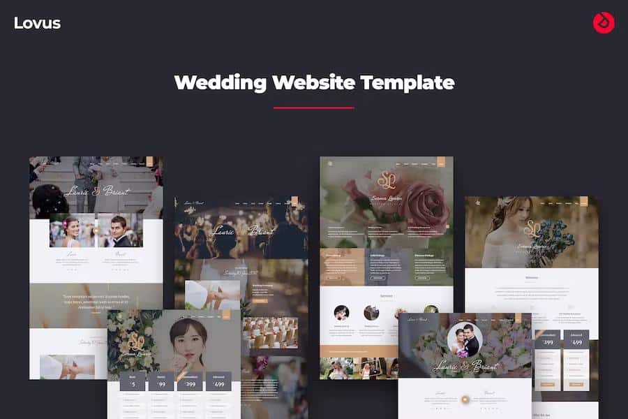 Lovus - Responsive HTML Wedding Template product preview