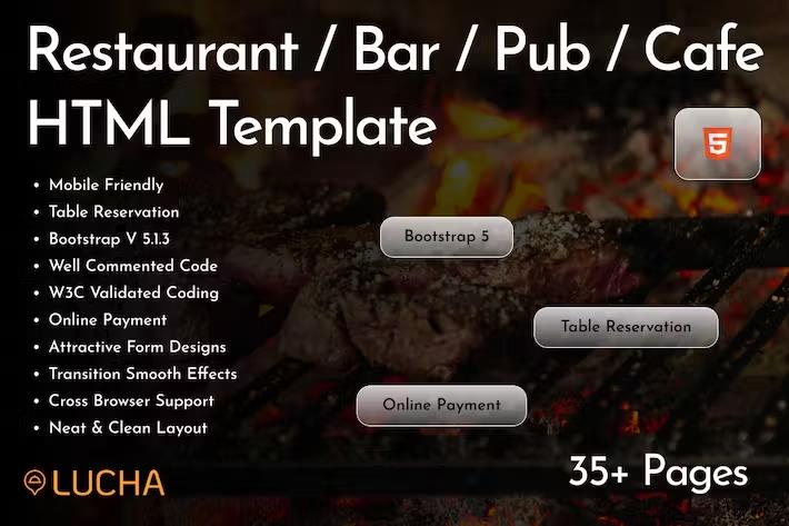 Lucha - Multipage Restaurant HTML Template listing image