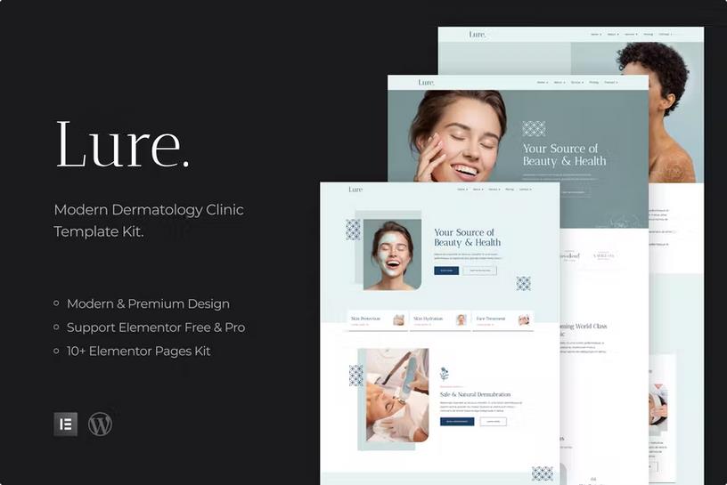 Lure - Modern Dermatology Elementor Template Kit