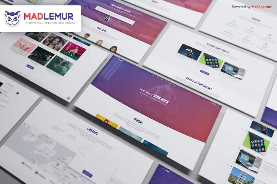 Mad Lemur - A Modern Template for Digital Agencies