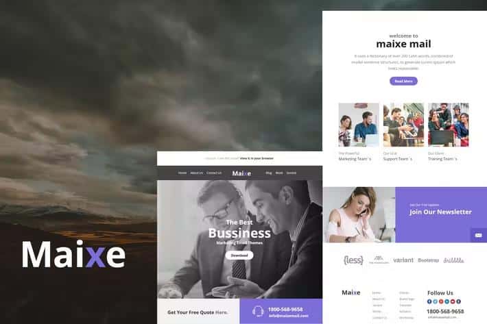 Maixe Mail- Responsive E-mail Template + Online Access