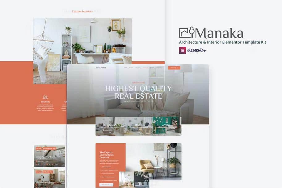 Manaka - Architecture & Interior Elementor Template Kit