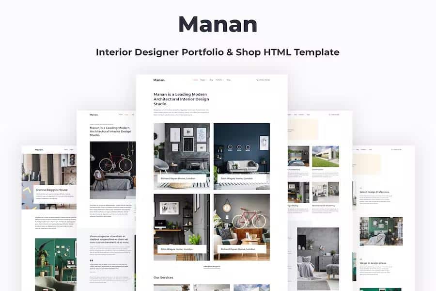 Manan - Interior Designer HTML Template