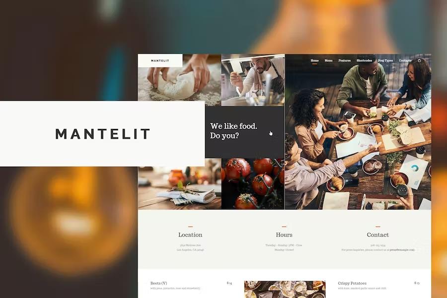 Mantelit - Food Delivery & Restaurant WordPress Theme