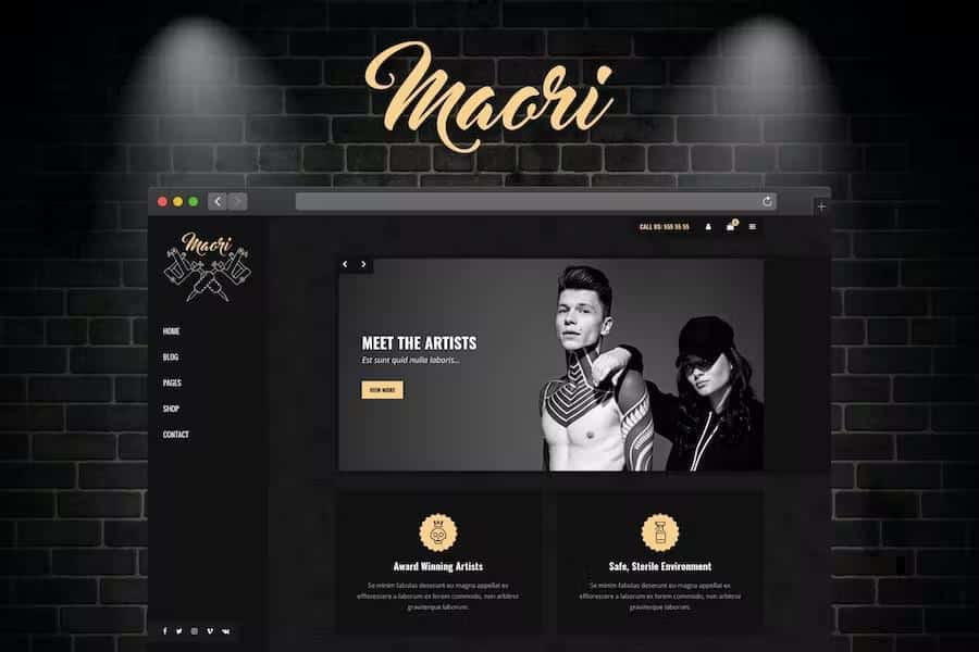 Maori - Tattoo Studio WordPress Theme