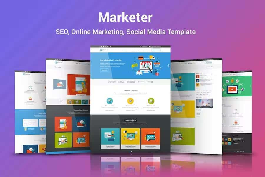 Marketer - SEO, Online Marketing, Social Media Template