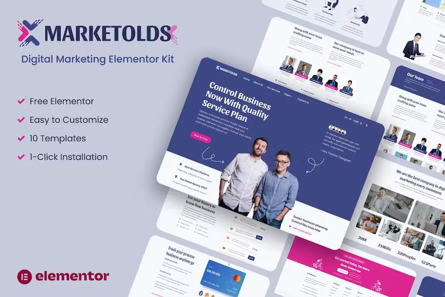 Preview image for Marketolds - Digital Marketing Elementor Template Kit