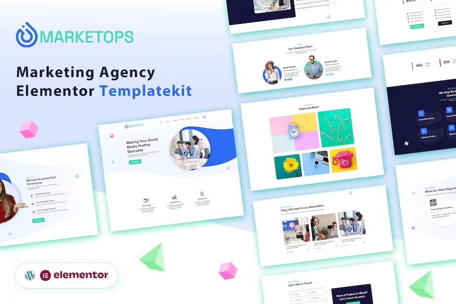 MARKETOPS - Marketing Elementor Template Kit product preview