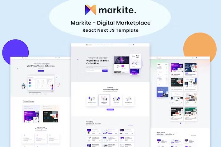 Markit - Digital Marketplace React Next JS listing image