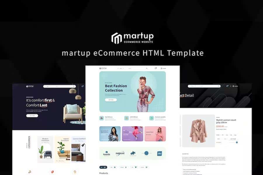 Product preview supplied for Martup - Multipurpose eCommerce HTML Template