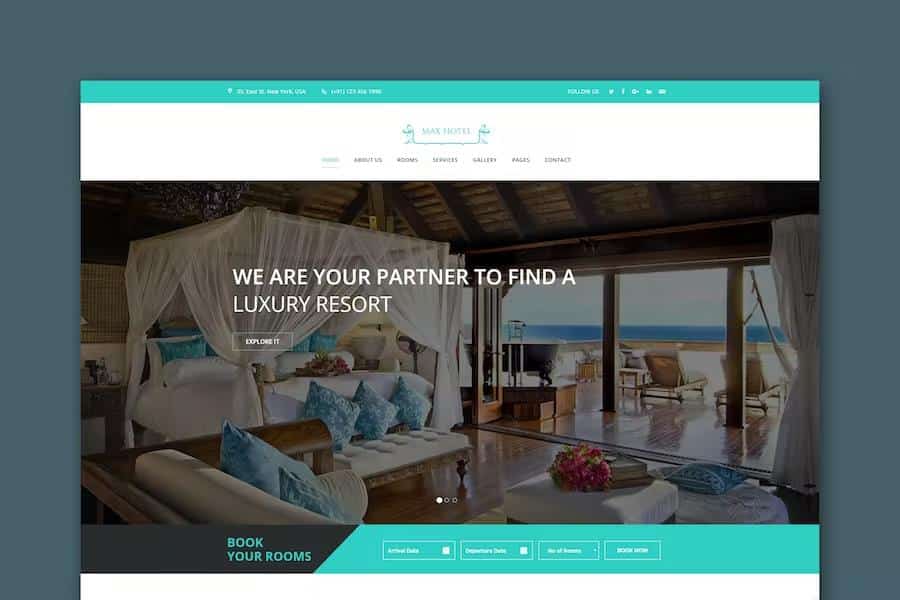Max Hotel - Responsive HTML Template