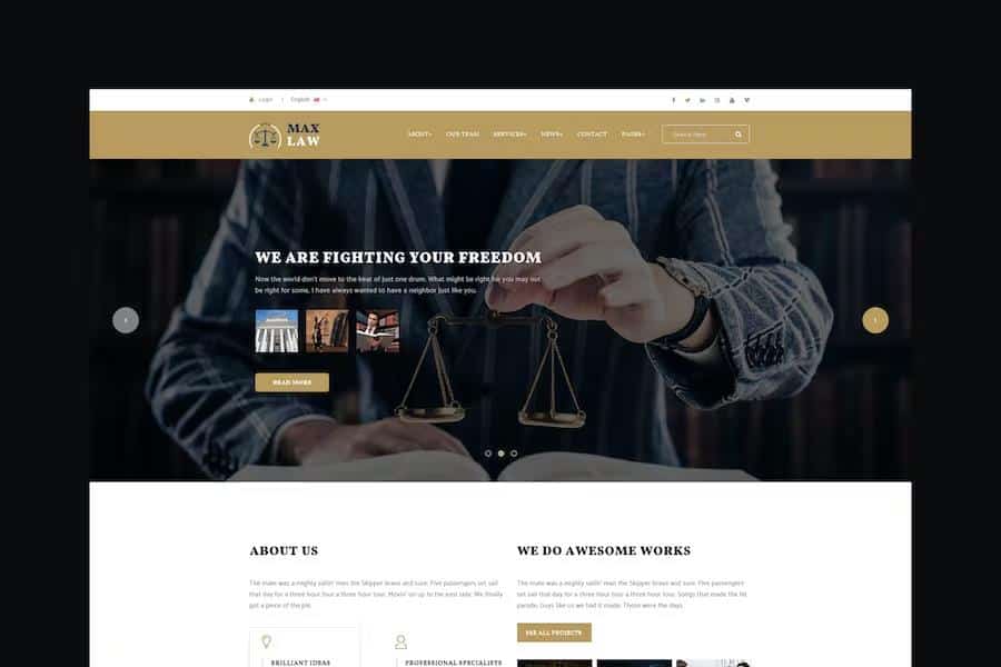 Max Law - Lawyer & Attorney HTML Template