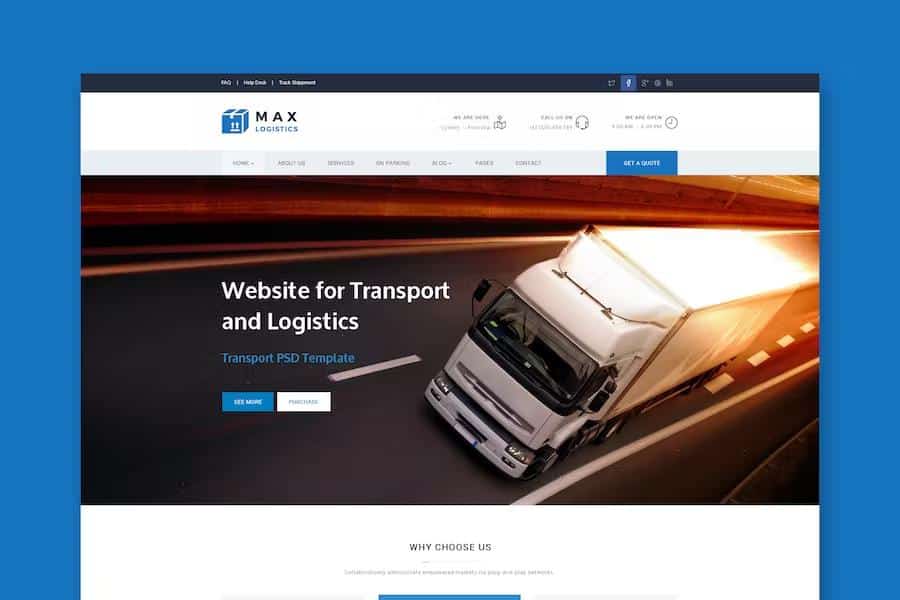 Max Logistics - Responsive HTML Template