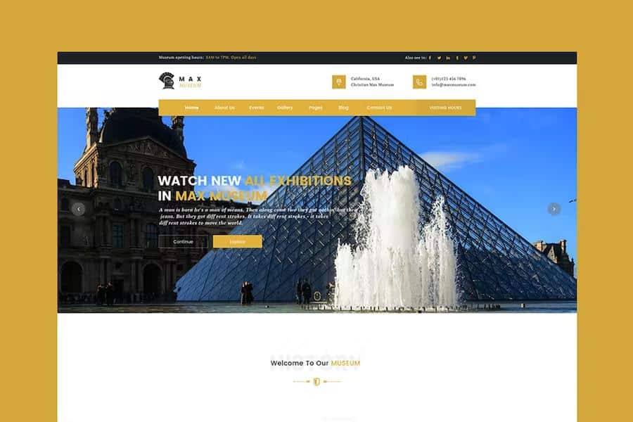 Max Museum - Historical & Artifacts HTML Template