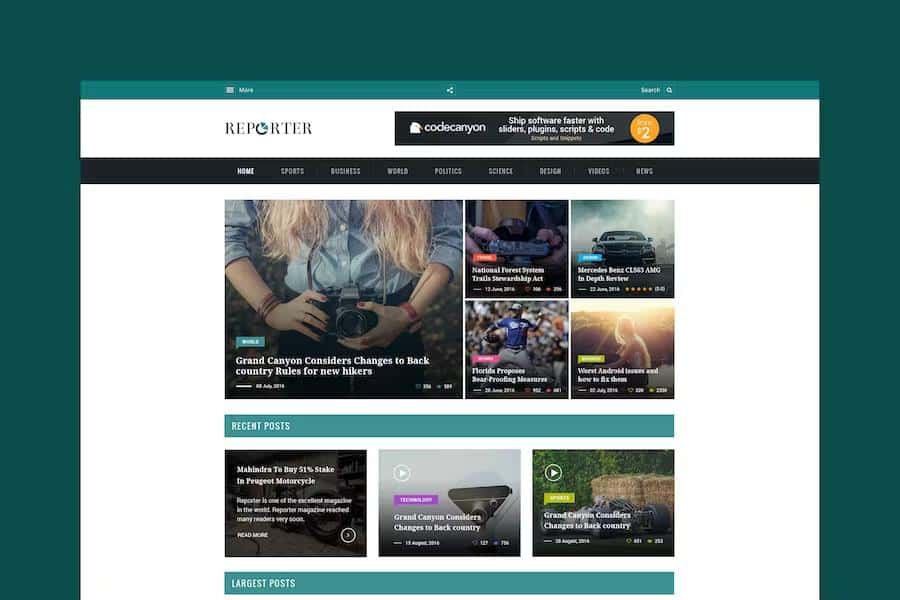 Max Reporter - HTML Magazine Template
