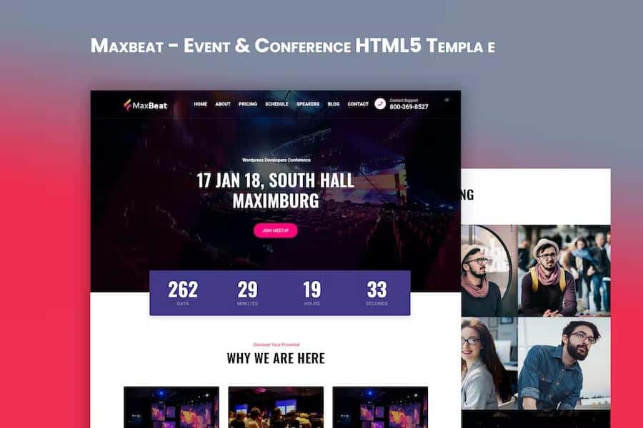 Preview image for Maxbeat - Event & Conference HTML5 Template