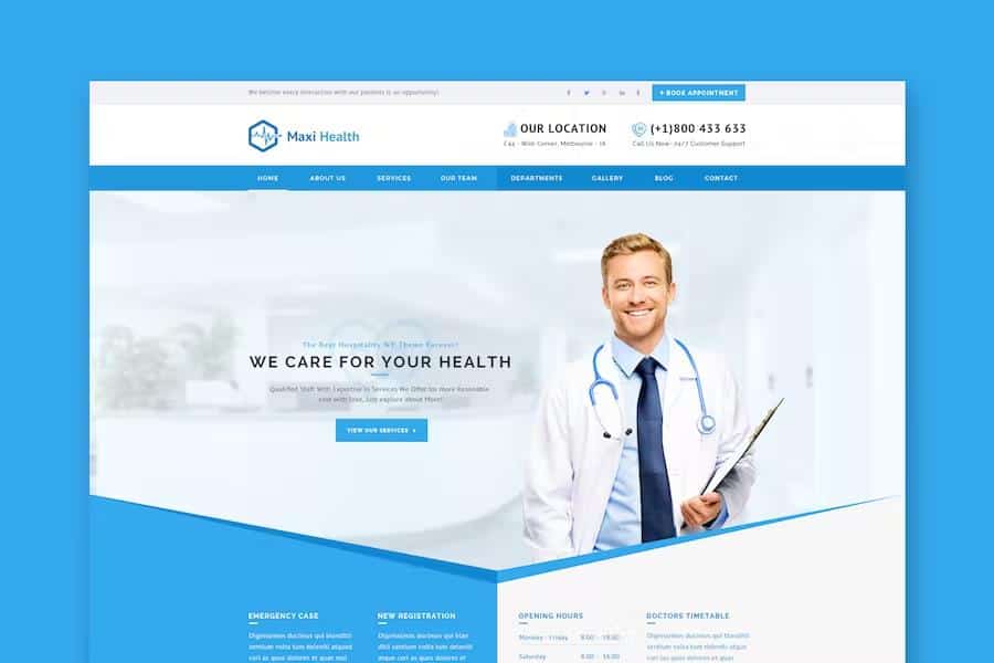 Maxi Health - Responsive HTML Template