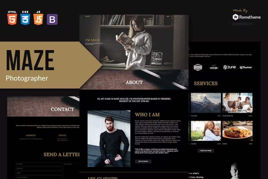 MAZE - Photography Portfolio HTML Template