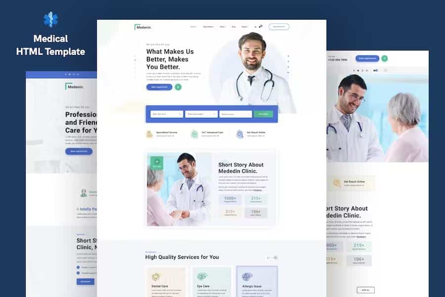 Medenin - Medical & Health Website Template