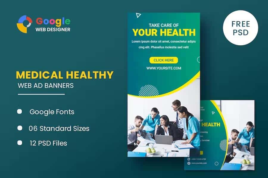 Product preview supplied for Medical Animated Banner GWD