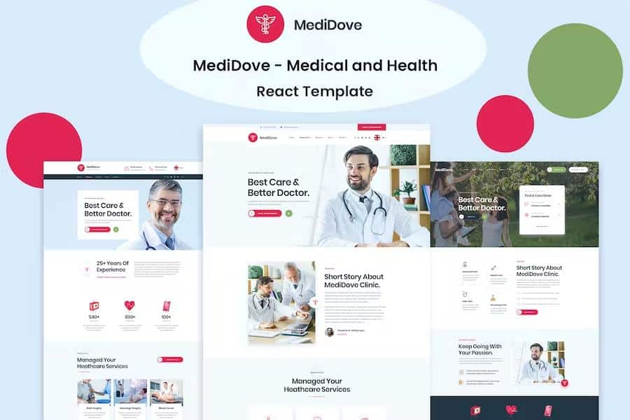 MediDove - Medical and Health React Template