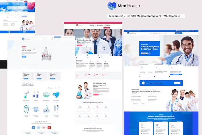 Medihouse - Hospital Medical Caregiver HTML Template