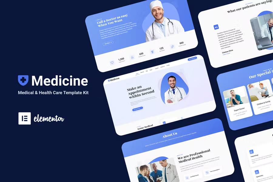 Preview image for Medisine - Medical Elementor Template Kit
