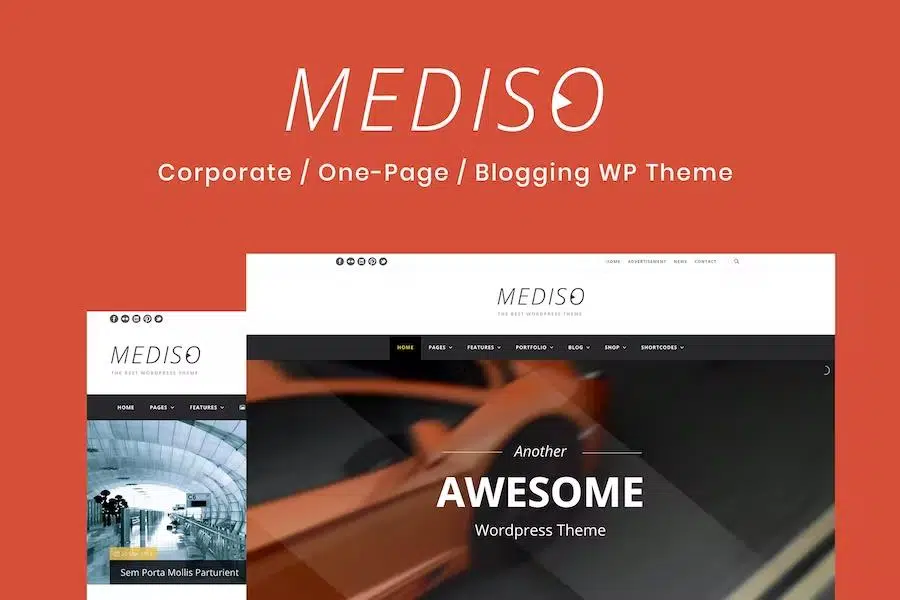 Mediso - Corporate One-Page Blogging WP Theme