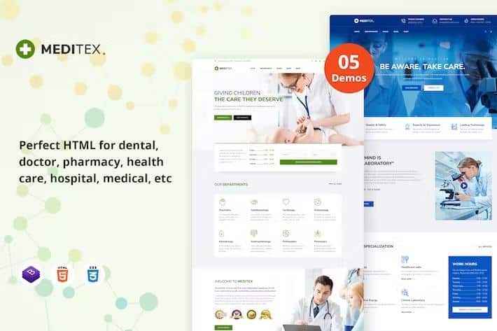 Preview image for Meditex - Health and Medical HTML Template