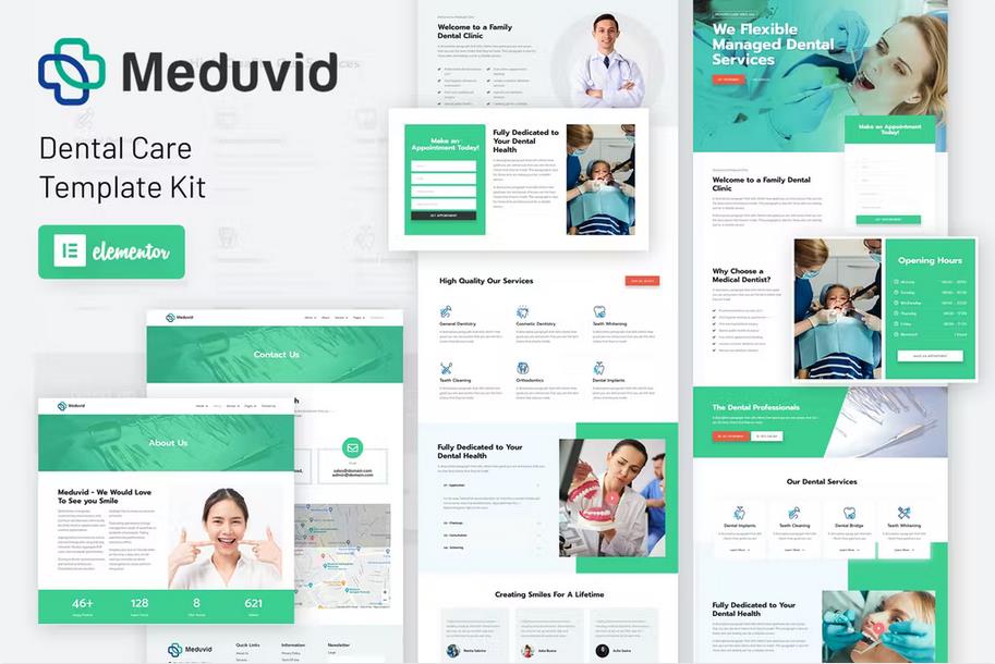 Meduvid - Medical & Dental Clinic Elementor Template Kit listing image
