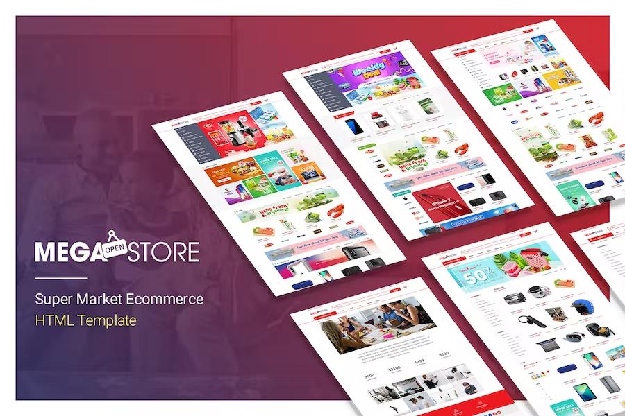 MegaStore - Super Market Ecommerce  HTML Template