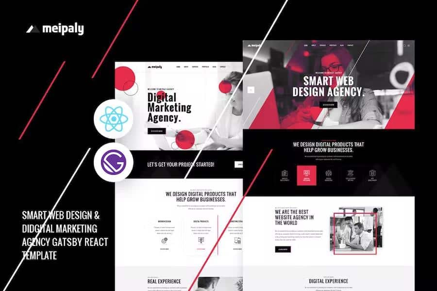 Meipaly - Gatsby React Digital Services Agency Template