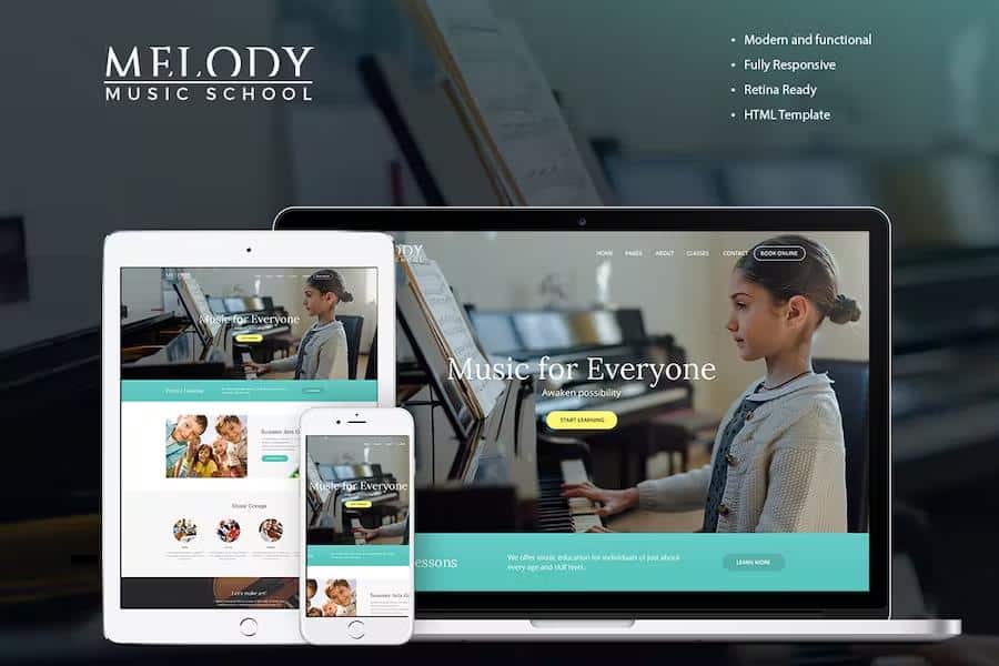 Melody - Music School HTML Template