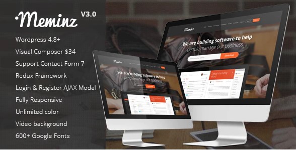 Meminz - Download Software Landing Page Theme