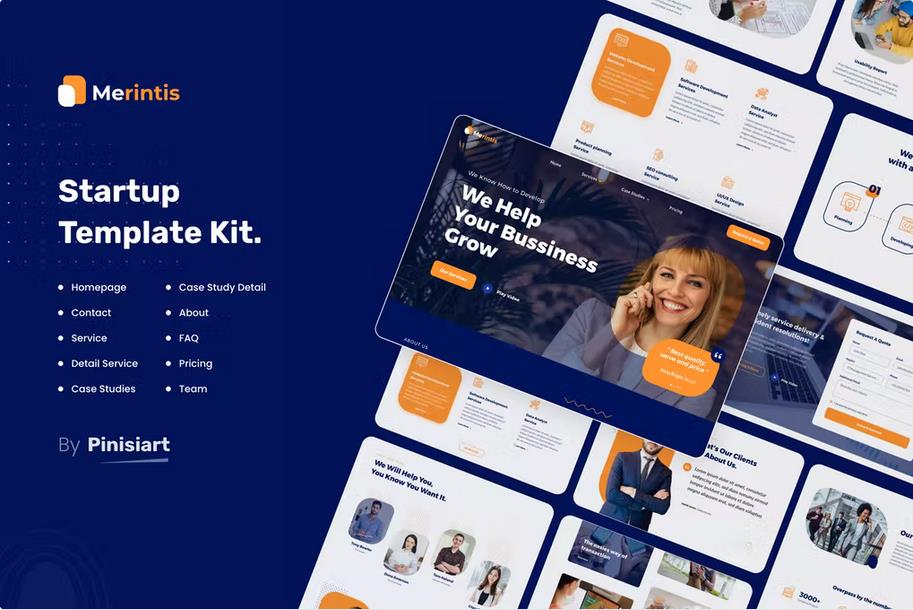 Preview image for Merintis - SaaS & Startup Elementor Template Kit