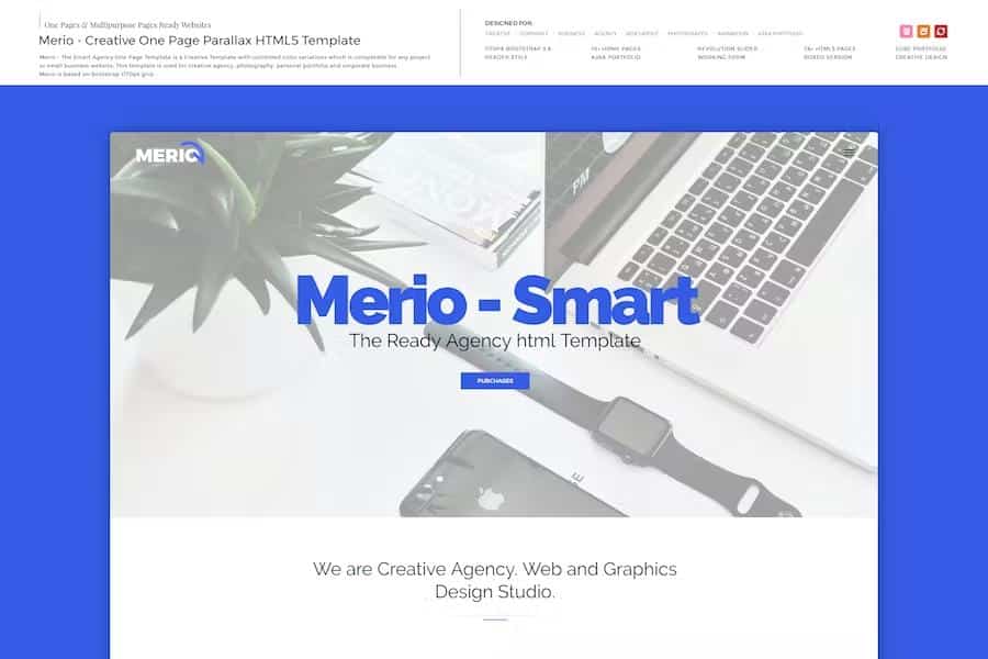 Merio - Creative One Page Parallax