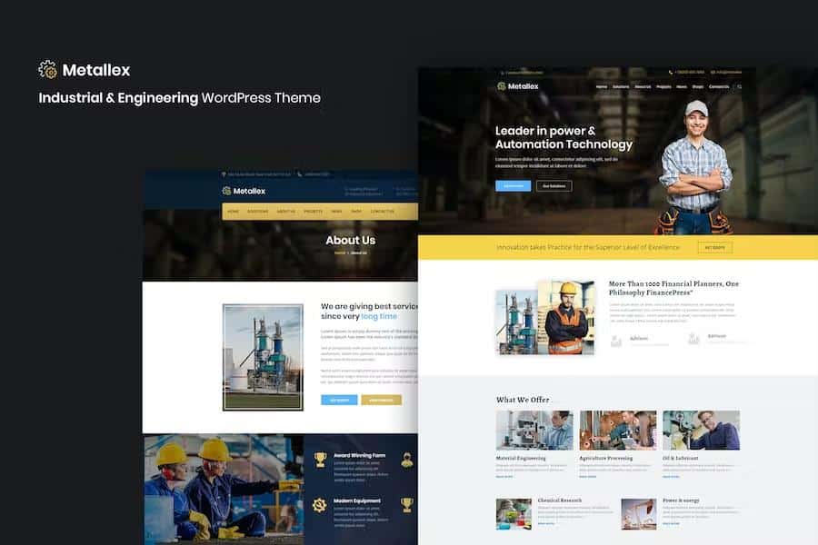 Metallex - Industrial And Engineering WordPress Theme