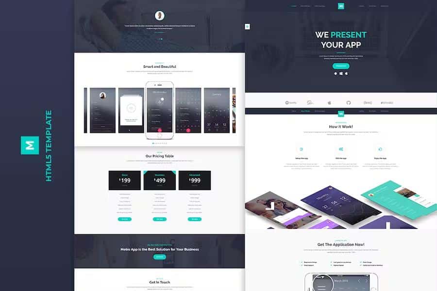Metro App - Application HTML5 Template
