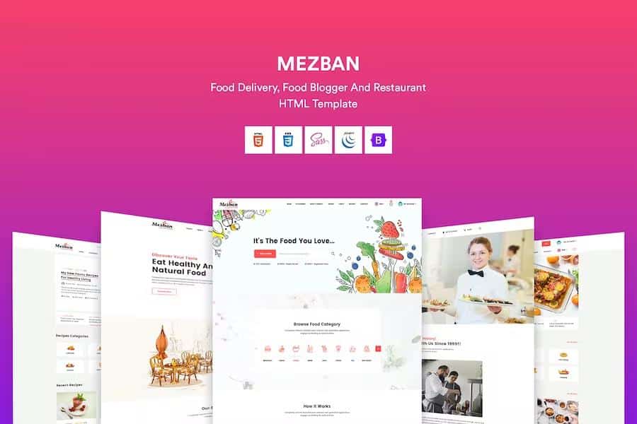 Mezban - Food Delivery, Food Blogger & Restaurant HTML Template