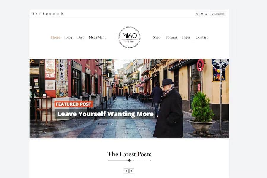 Miao - Fashion Magazine, News & Blog WordPress Theme