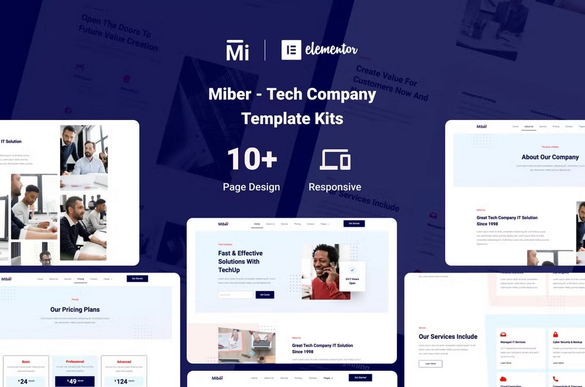 Miber - Tech Company Elementor Template Kit