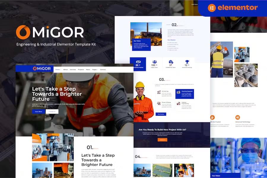 Migor - Engineering & Industrial Elementor Template Kit product preview