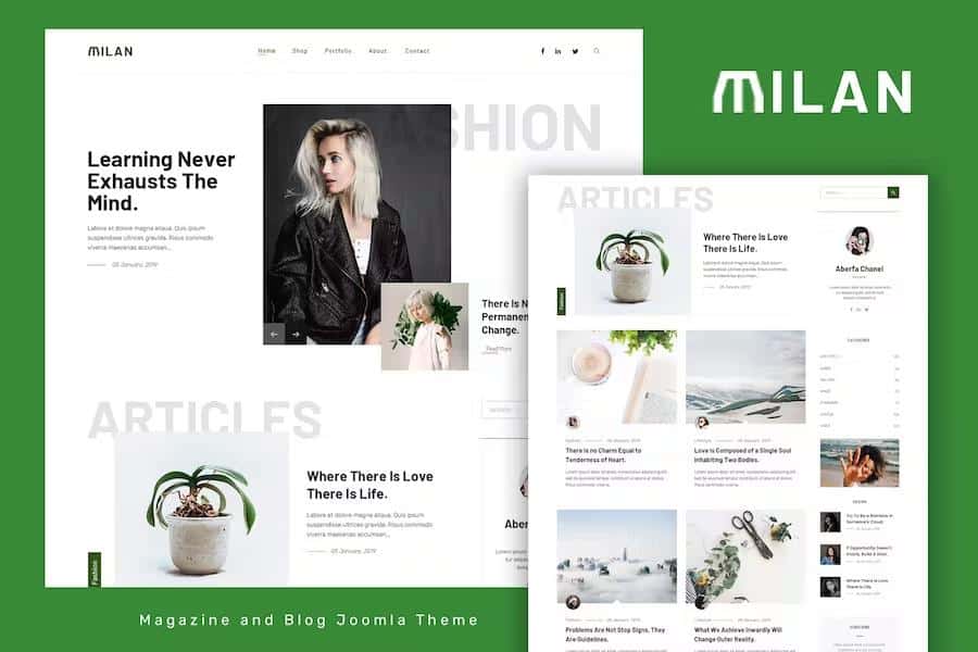 Milan - Blog and Magazine Joomla Theme