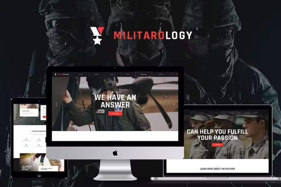 Militarology - Military Service & Army Veterans Army WordPress Theme