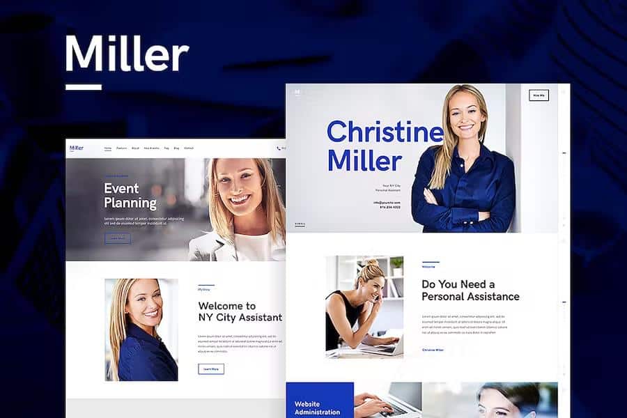 Miller - Personal Assistant & Administrative Services WordPress Theme