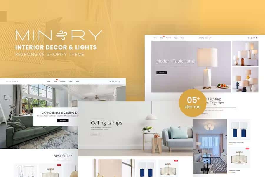 Minery - Interior Decor & Lights Responsive Shopify Theme