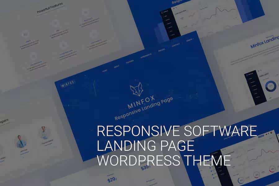 Minfox - Software Landing Page WordPress Theme
