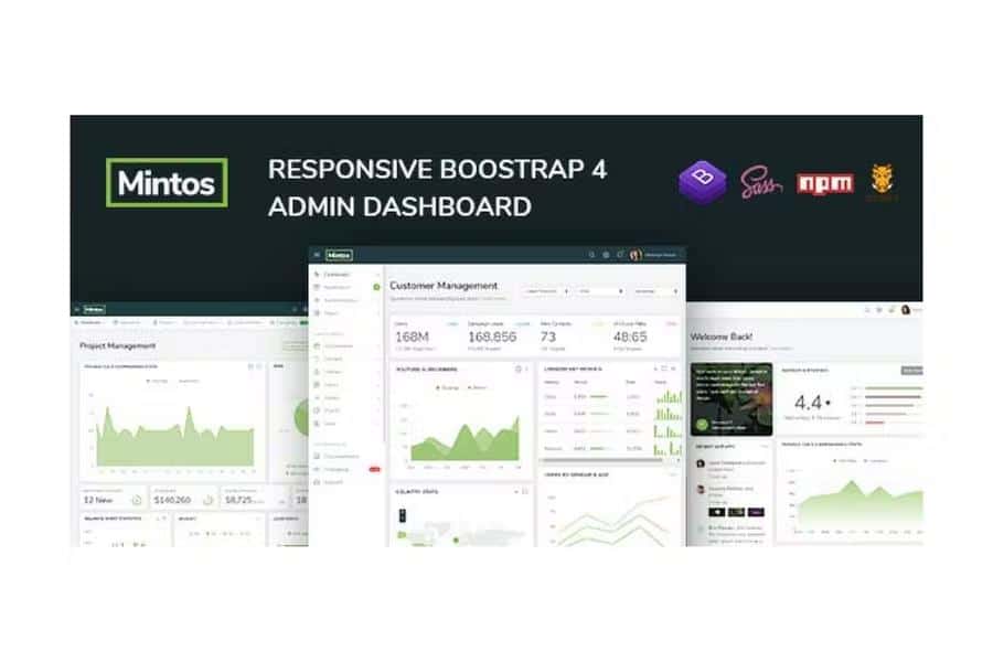 Mintos - Responsive Bootstrap 4 Admin Dashboard Template