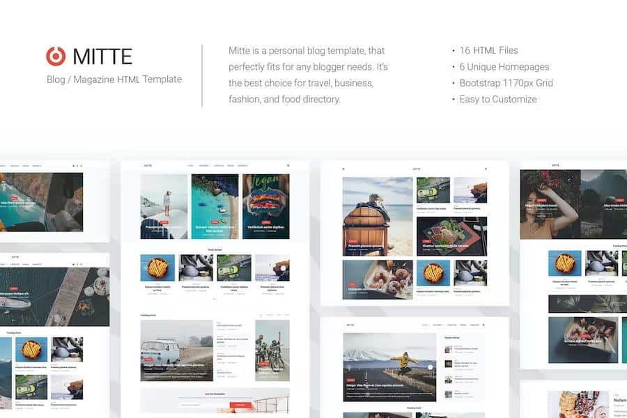 Mite - Simple Blog HTML5 Template